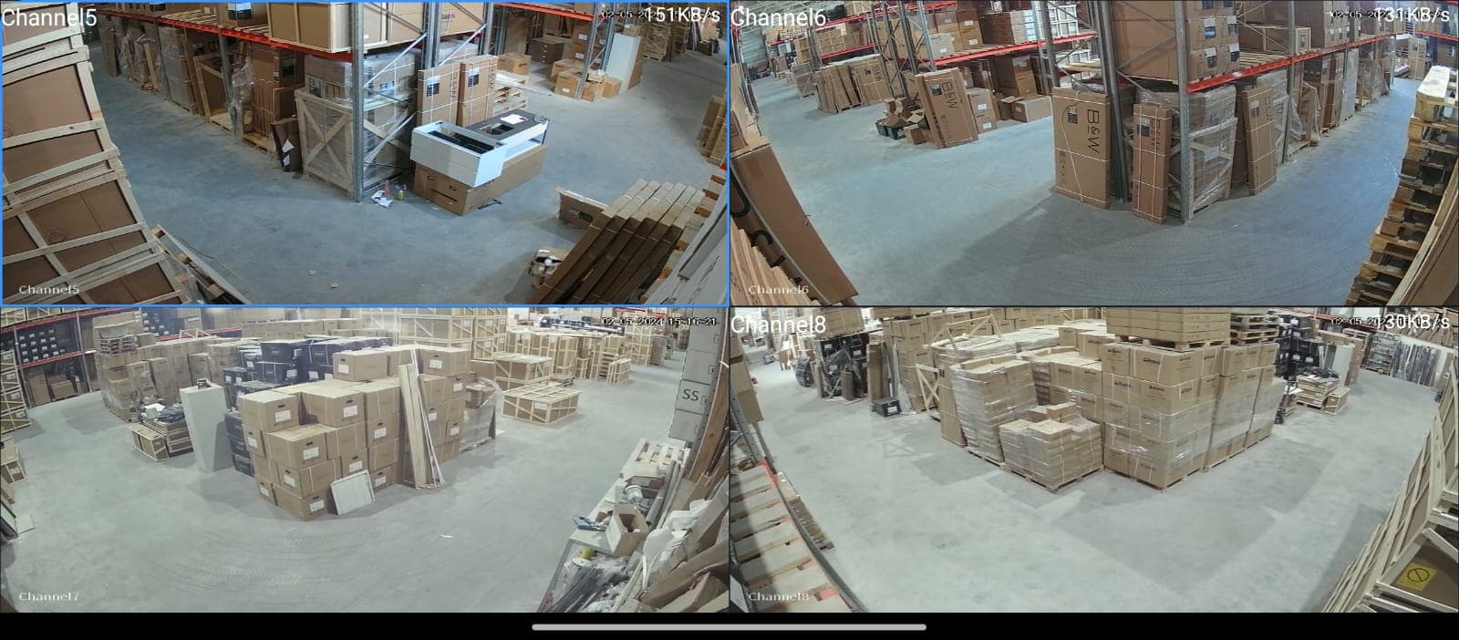 Монтаж камер в складском помещении