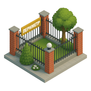 По периметру